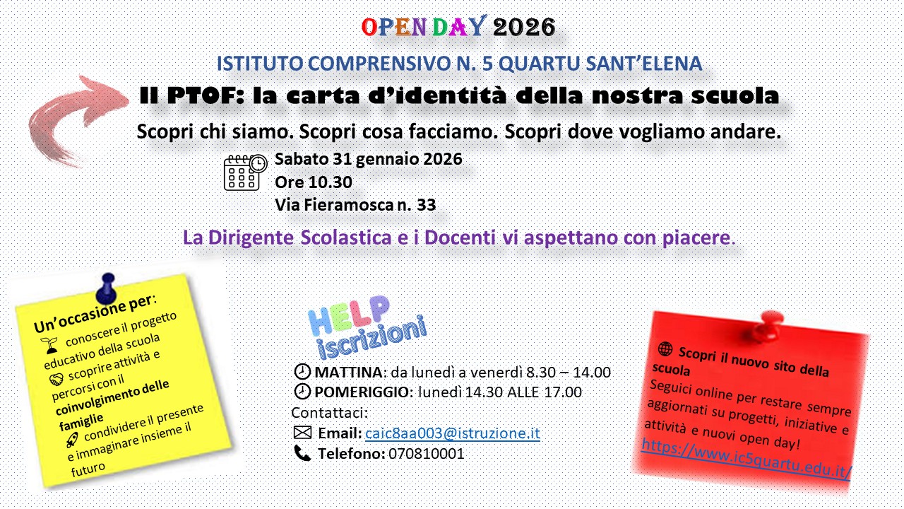 OPEN DAY 31 GENNAIO 2026
