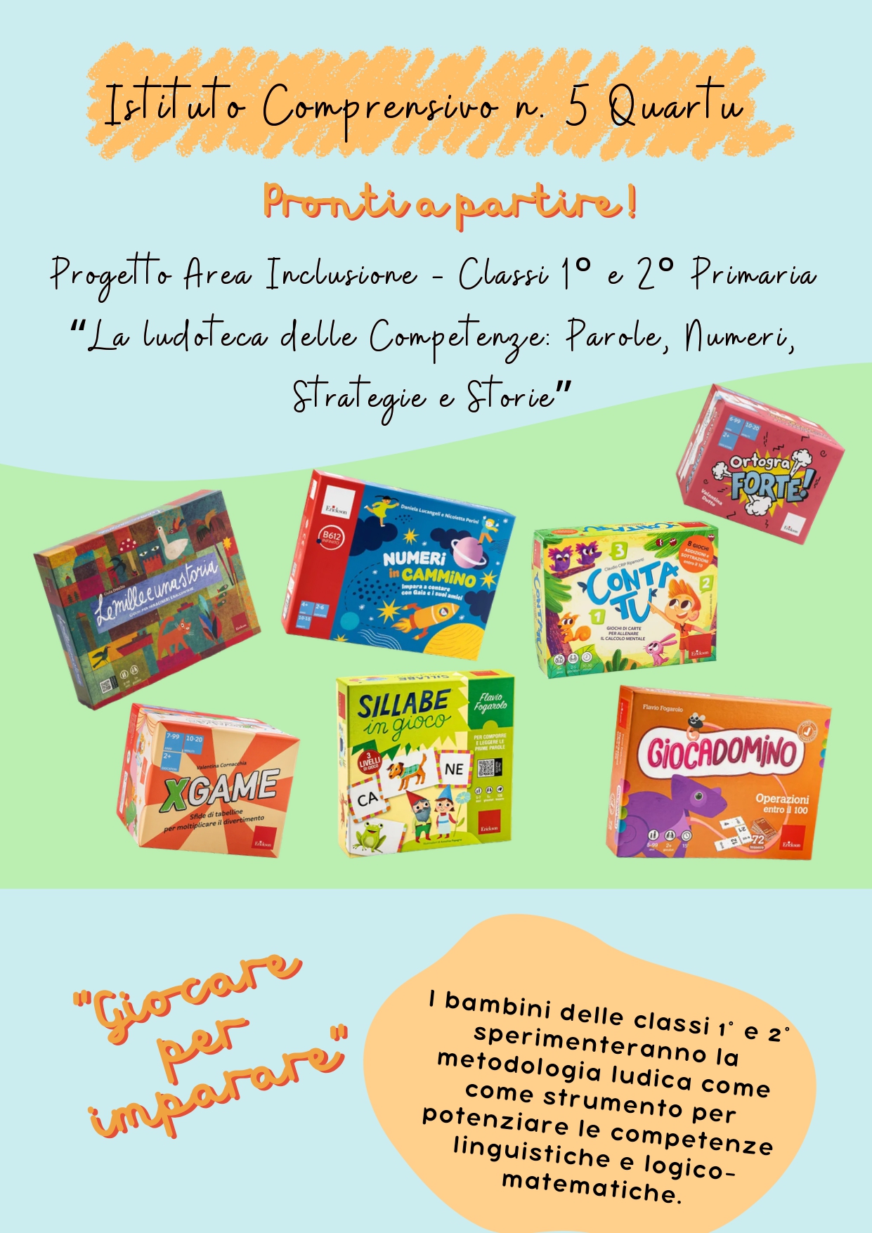 “La Ludoteca delle Competenze: Parole, Numeri, Strategie e Storie”